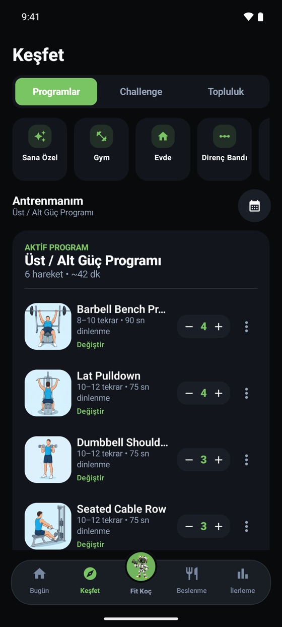 Keşfet: Programlar